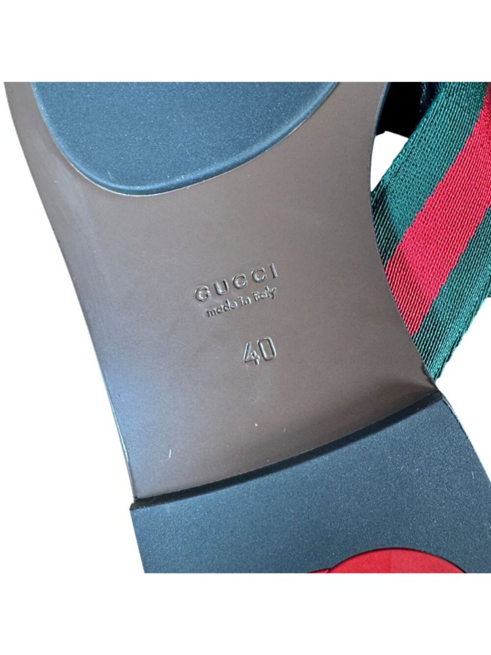 Gucci Kika Red Interlocking GG Thong Flip Flop Sandals Flat Size EU 40 US 10 - Picture 6 of 8